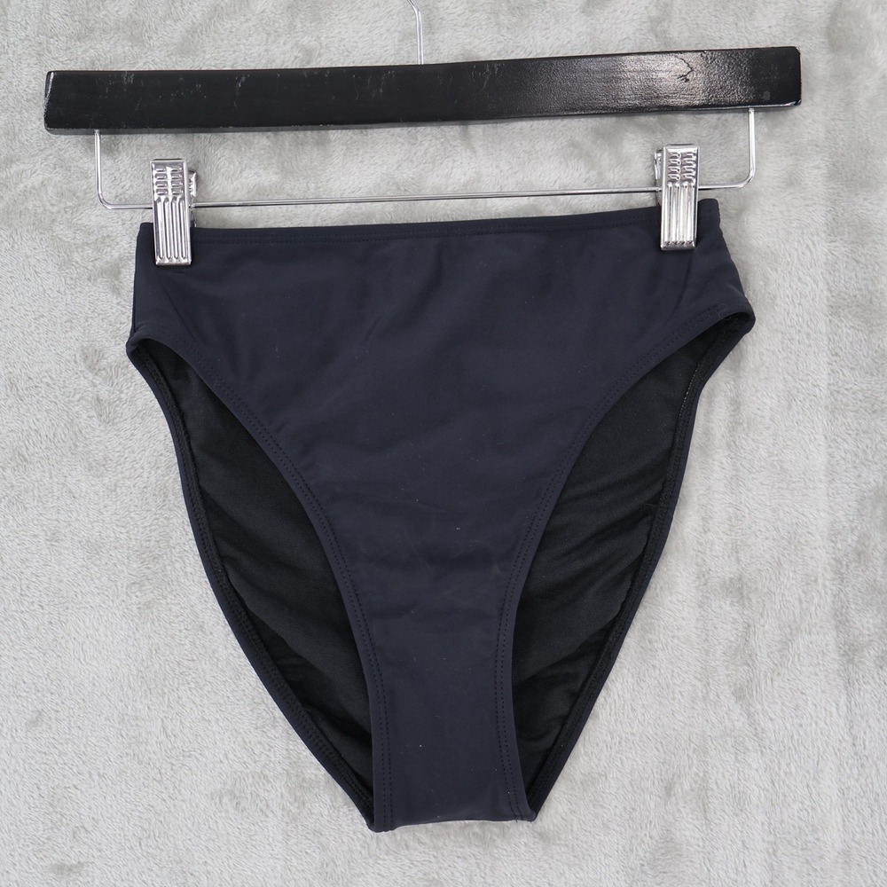 High-Waist Women’s Swim Bottoms — Black
